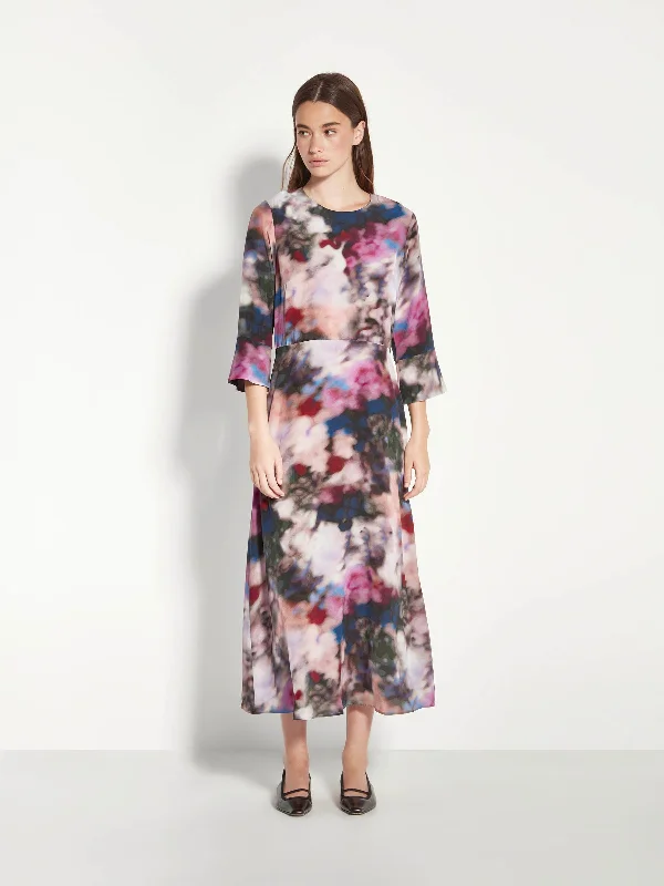 Rosie Dress (Floral Veil Silk CDC) Dreamscape Tunics Trendy modern