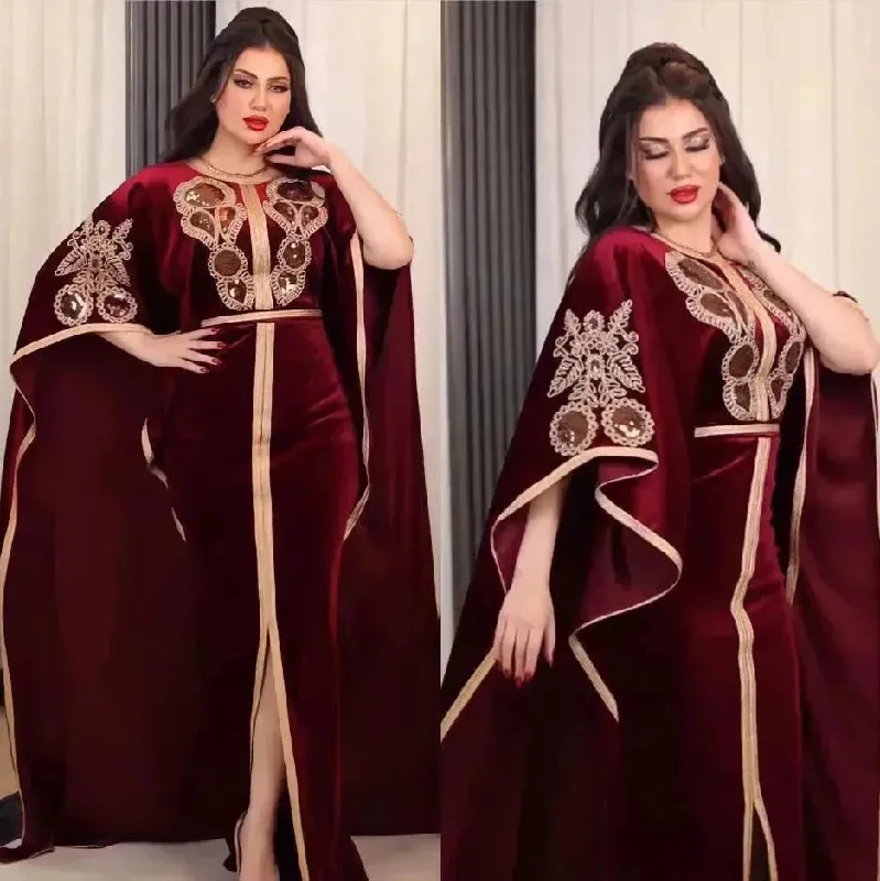 Embroidered Turkish Sequined Gold Velvet Dubai Middle East Women Dress Tunics Sale discount Embroidered Turkish Sequined Gold Velvet Dubai Middle East Women Dress Tunics Sale discount