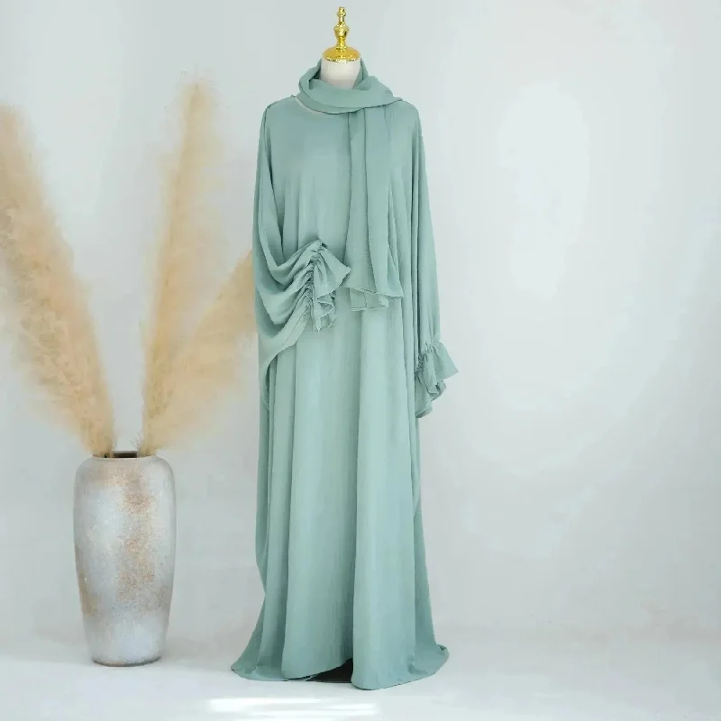 Green With Long Scarf