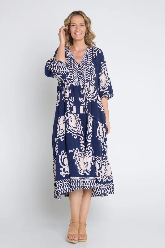 Alexia Dress - Navy Tunics Versatile stylish