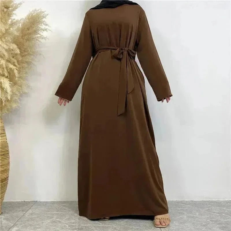 Women's Lace Up Pocket Arab  Dress Tunics Print Colorful