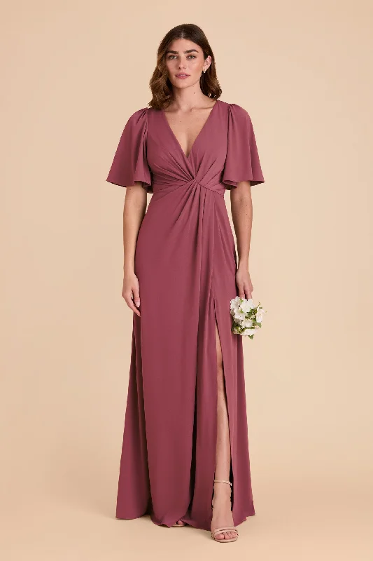 Fatima Luxe Knit Dress - Rosewood sweetheart Neckline Romantic