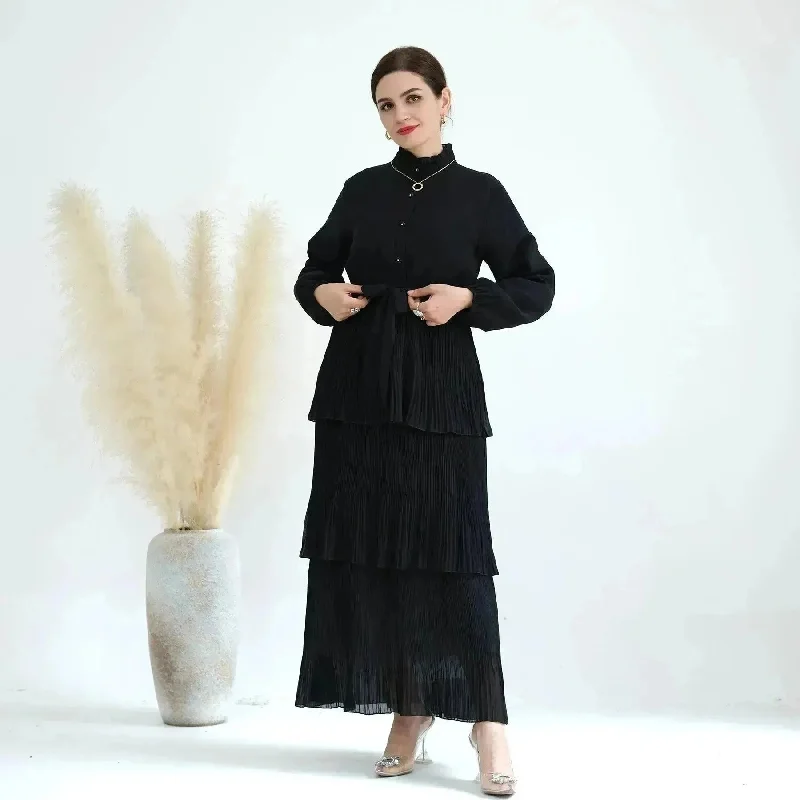Elegant Printed Simple Dress for Elegant Arab Dubai Turkey Middle Eastern Women. Tunics Handmade artisanal