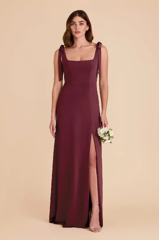 Alex Convertible Dress Luxe Knit - Cabernet Crew Neckline Sporty