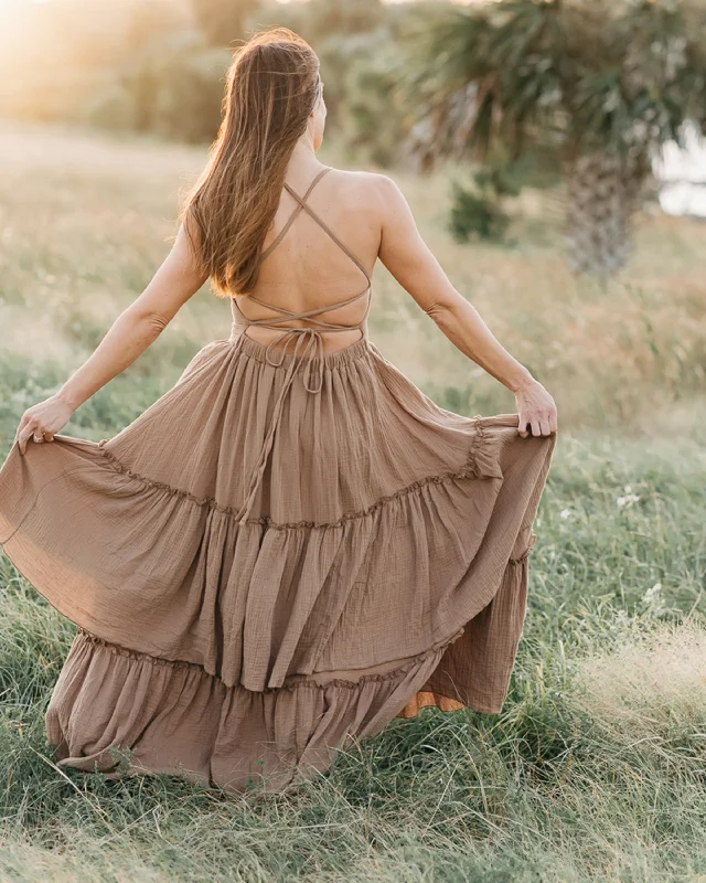 Women's Wendy Dress (mocha muslin) Tunics Exclusive limited