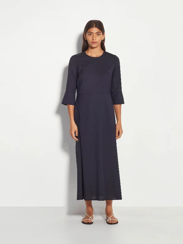 Rosie Dress (Wool Shirting) Ink Tunics Stylish elegant