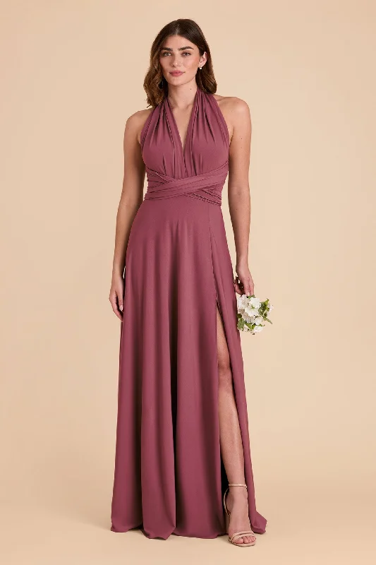 Willow Convertible Dress Luxe Knit - Rosewood Boatneck Modish Everyday