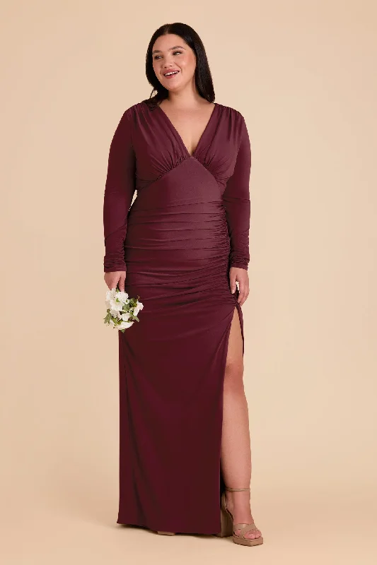 Emmy Luxe Knit Dress - Cabernet Tunics stripes playful