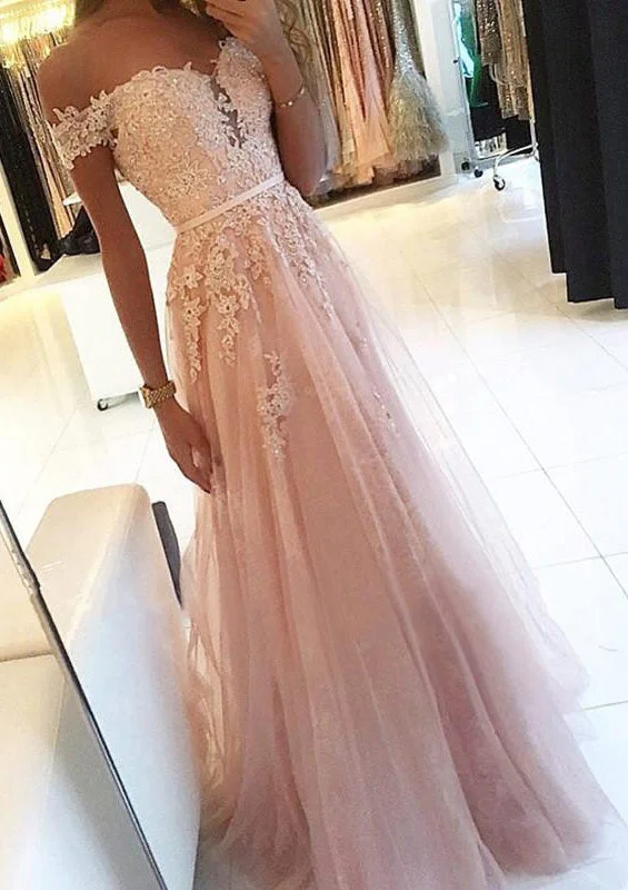 A-Line Off Shoulder Sweetheart Tulle Wedding Party Prom Dress, Lace Tunics Chinos classic A-Line Off Shoulder Sweetheart Tulle Wedding Party Prom Dress, Lace Tunics Chinos classic