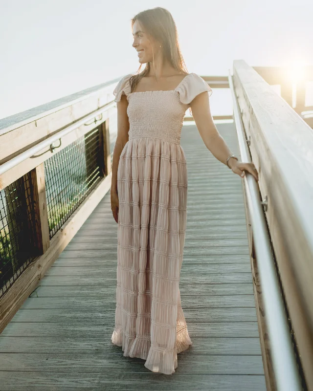 Women's Marabella Dress (soft pink chiffon) Tunics Handmade artisanal