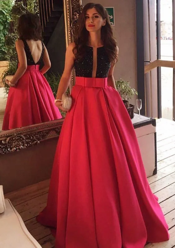 Satin A-Line/Princess Bateau V Back Floor-Length Party Prom Dress, Sequins Bowknot Tunics Prom sequined Satin A-Line/Princess Bateau V Back Floor-Length Party Prom Dress, Sequins Bowknot Tunics Prom sequined