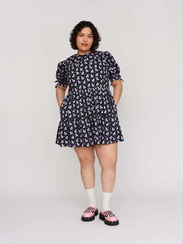 Charming Cat Smock Dress Tunics Stylish elegant