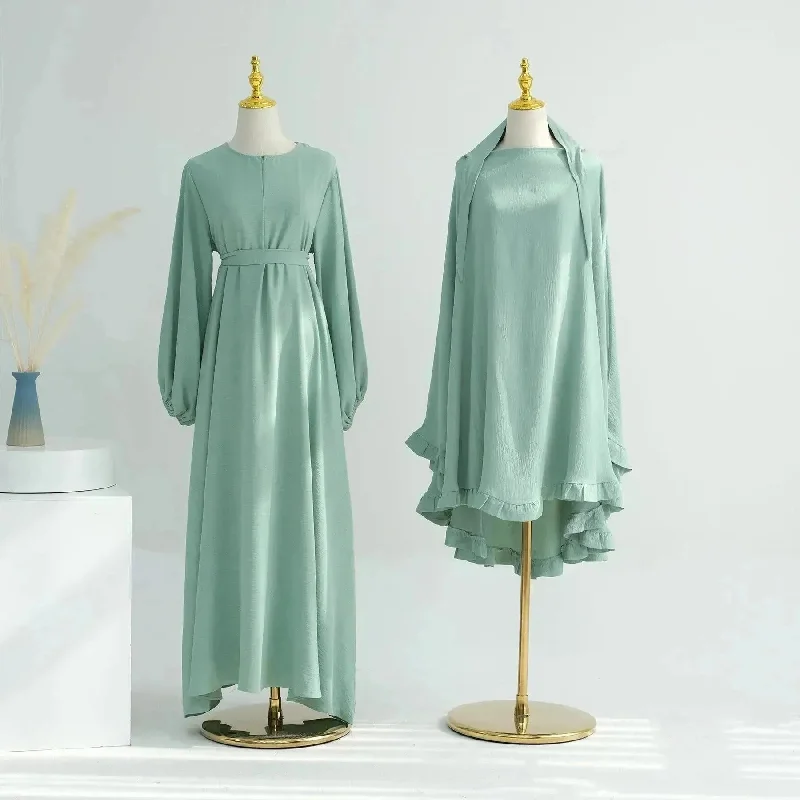 Middle East Turkey Drawstring Sleeve Dress Tunics Trendy modern
