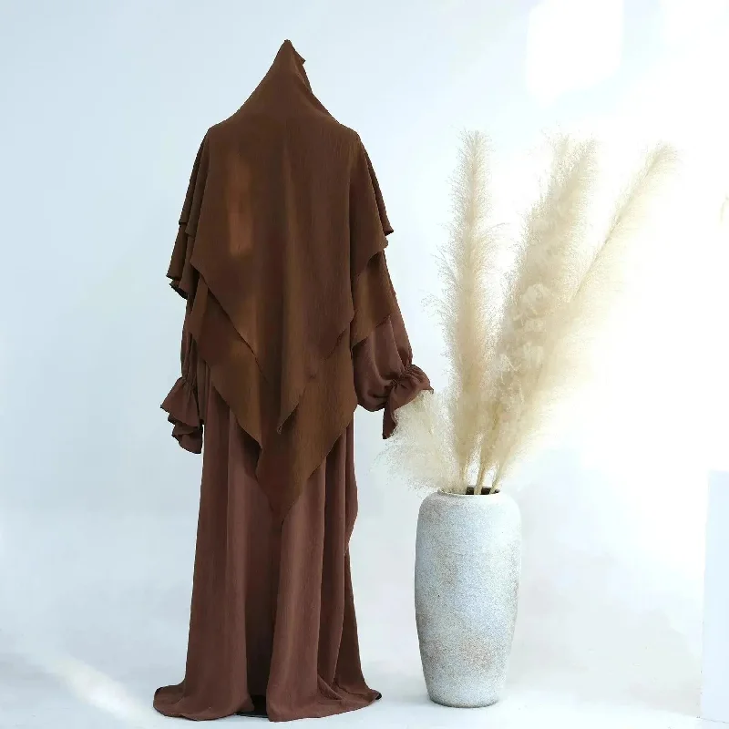 Brown Double Headscarf