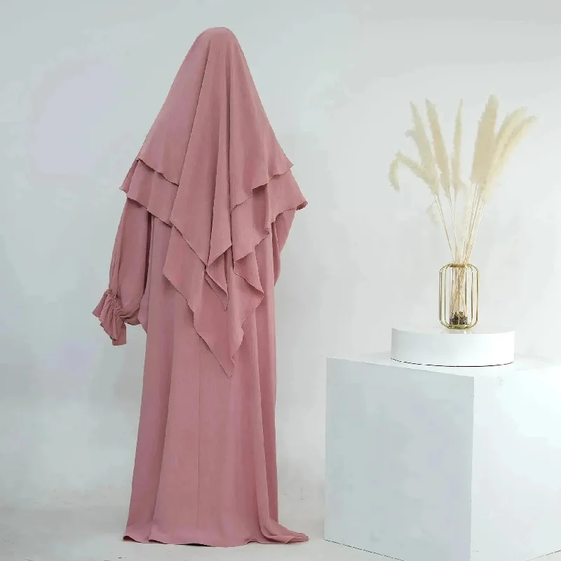 Pink Double Headscarf