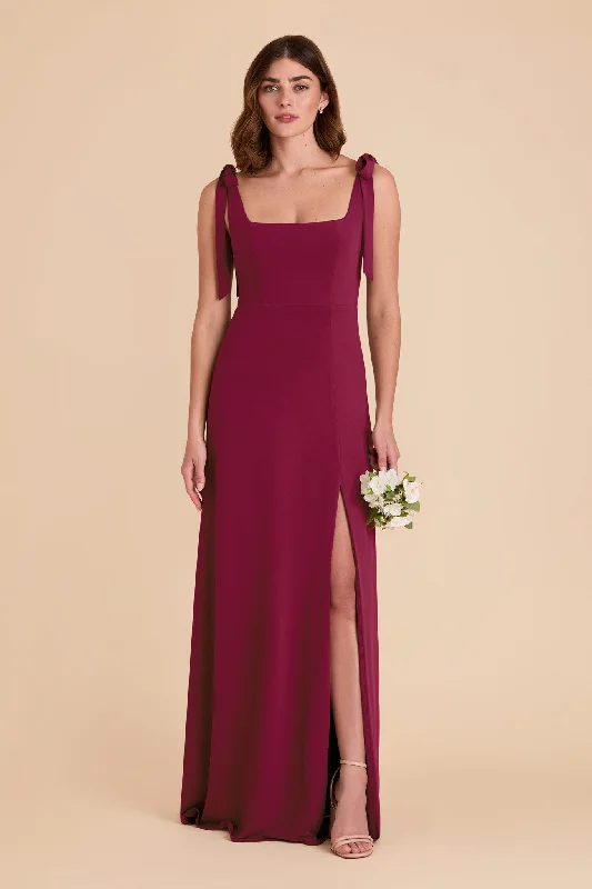 Alex Convertible Dress Luxe Knit - Berry Crew Neckline Casual