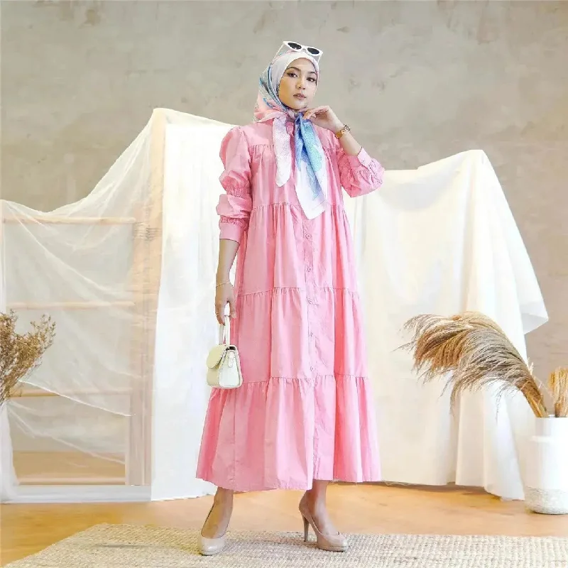 Malay Indonesian Cotton Arab  Patchwork Dress Tunics Corduroy durable