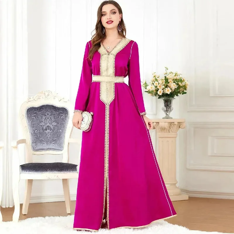 Arab  Dress Middle East Women's Clothing Tunics Plaid country