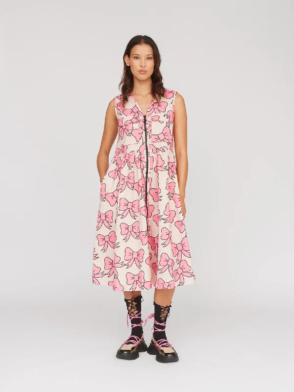 Tied In A Bow Gilet Dress Casual Short Summer