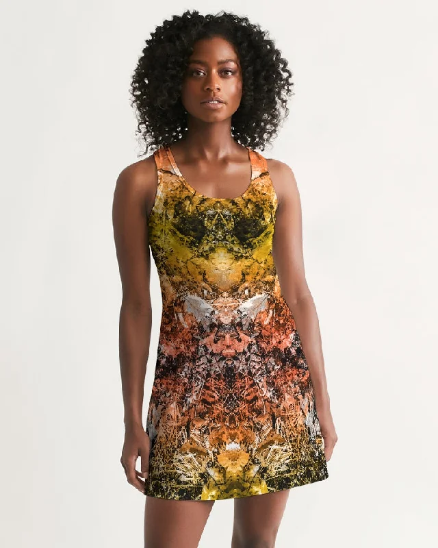 Fall of the Leaf Gods :: Orange :: Women's Racerback Dress Casual Short Summer