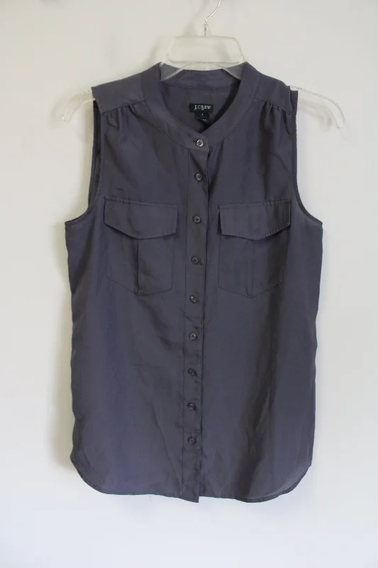 J.Crew Gray Blouse Tank | 6 long tank top
