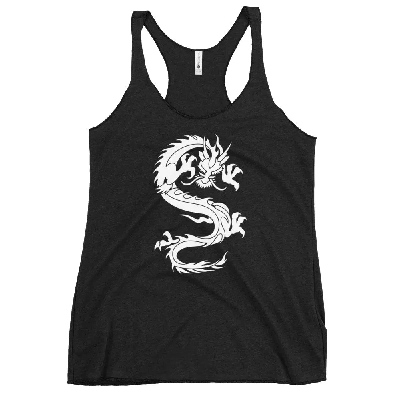 Ancient Chinese Loong Dragon Women's Racerback Tank Top Shirt scoop neck tank