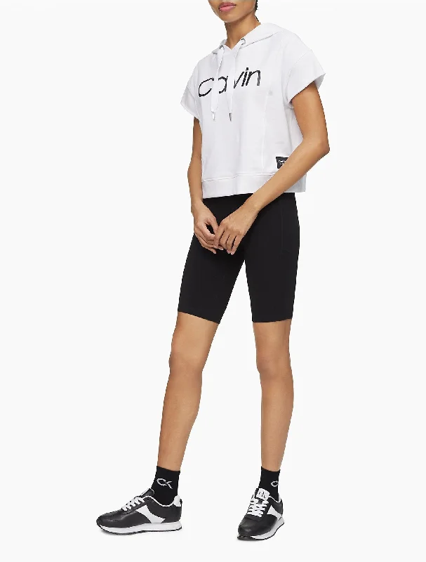Calvin Klein Performance Logo Cap Sleeve Hoodie - Women Hoodie with Ribbed Cuffs Snug Fit Comfort Calvin Klein Performance Logo Cap Sleeve Hoodie - Women Hoodie with Ribbed Cuffs Snug Fit Comfort