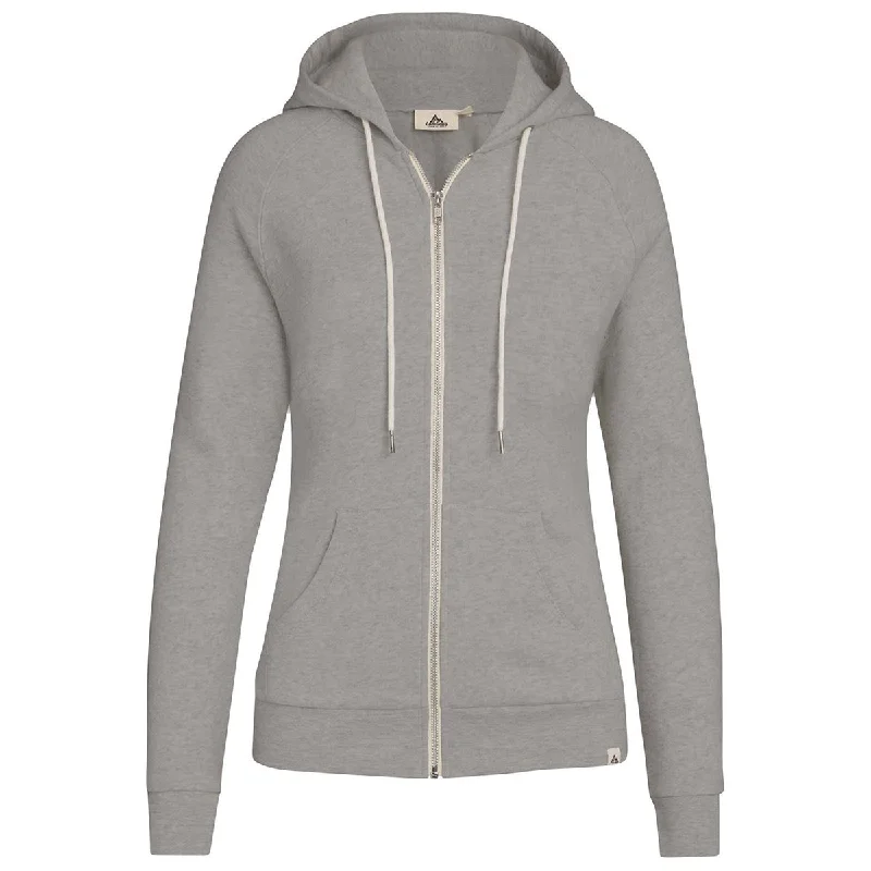 Landway Women's Heather Grey Peyton Cotton Poly Fleece Hoodie Zip Hoodie Drawstring Kangaroo Pocket Landway Women's Heather Grey Peyton Cotton Poly Fleece Hoodie Zip Hoodie Drawstring Kangaroo Pocket