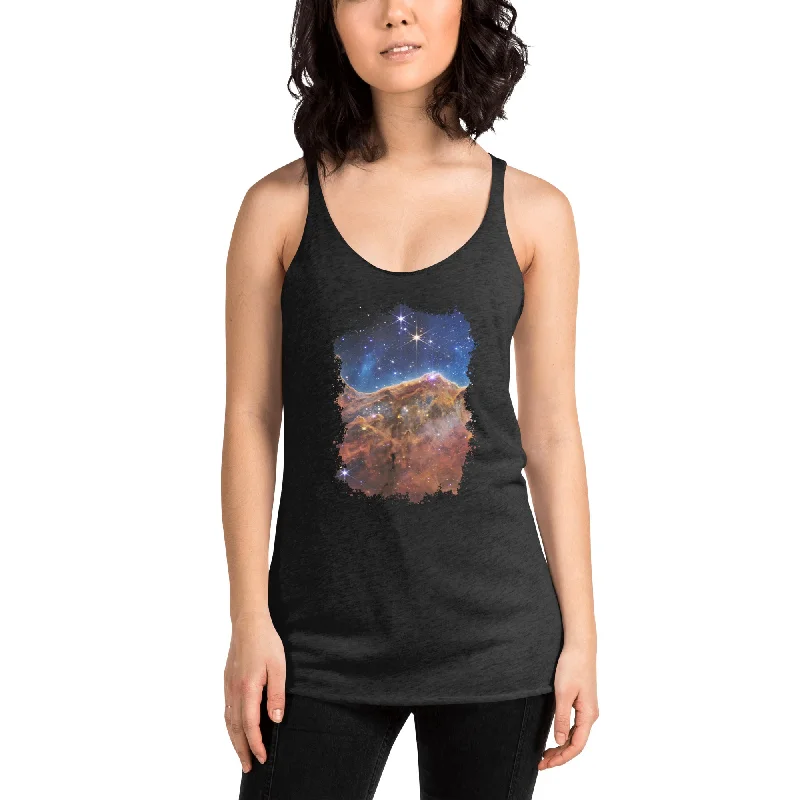 The Carina Nebula Space Graveyard JWST Women's Racerback Tank Top Shirt crew neck tank The Carina Nebula Space Graveyard JWST Women's Racerback Tank Top Shirt crew neck tank