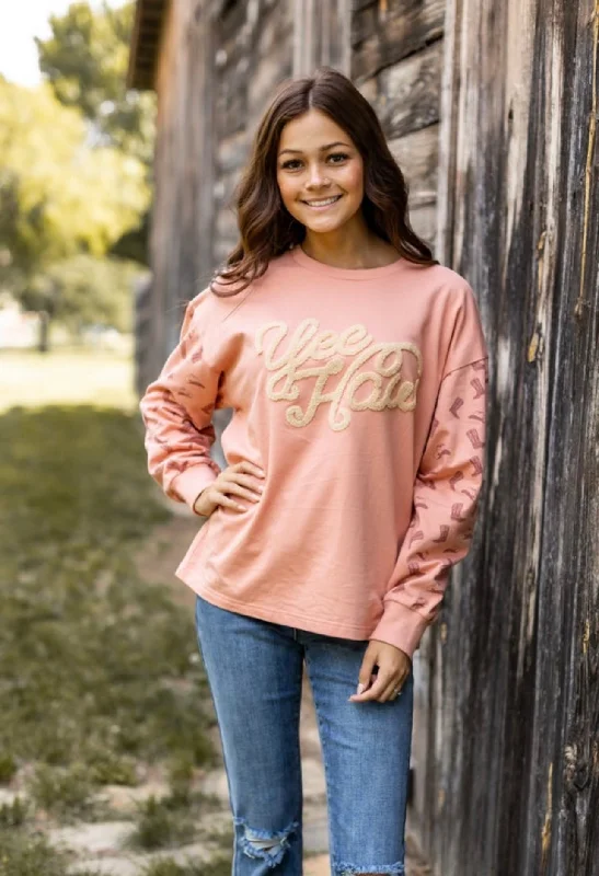 Yee Haw Pullover Keyhole Neck Pullover