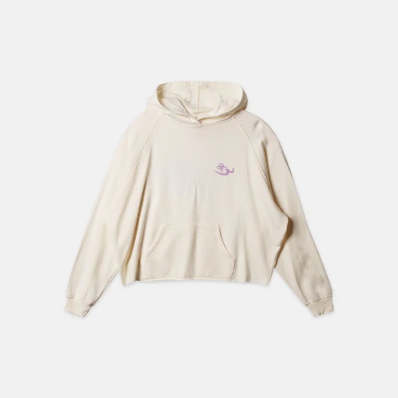 Womens Palmset Hoodie - Bone Hoodie with Bell Sleeves Flared Feminine