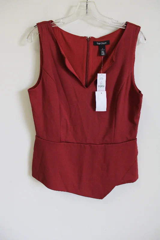 NEW White House Black Market Cinnamon Asymmetrical Tank Top | 12 activewear tank top