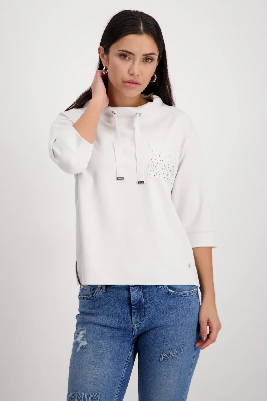 Sweatshirt, bright coral Hoodie with Set-In Sleeves Structured Classic