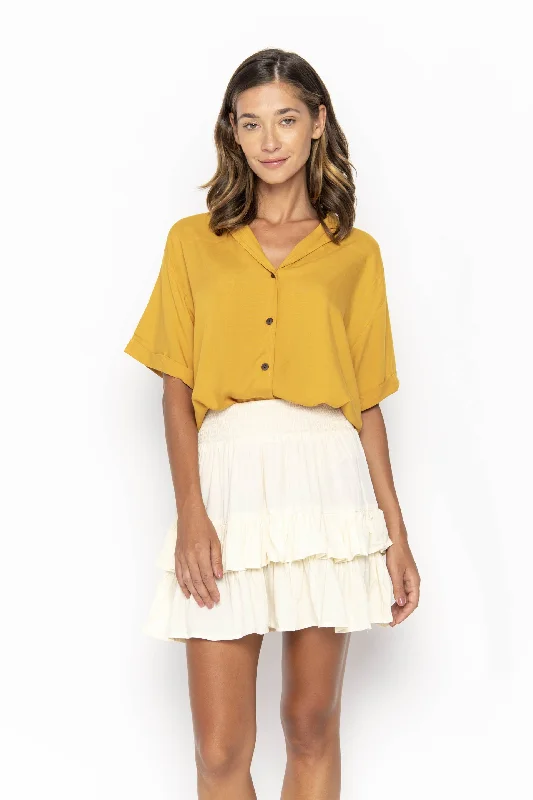 Rumble, Plain, Mini Skirt chiffon skirt airy