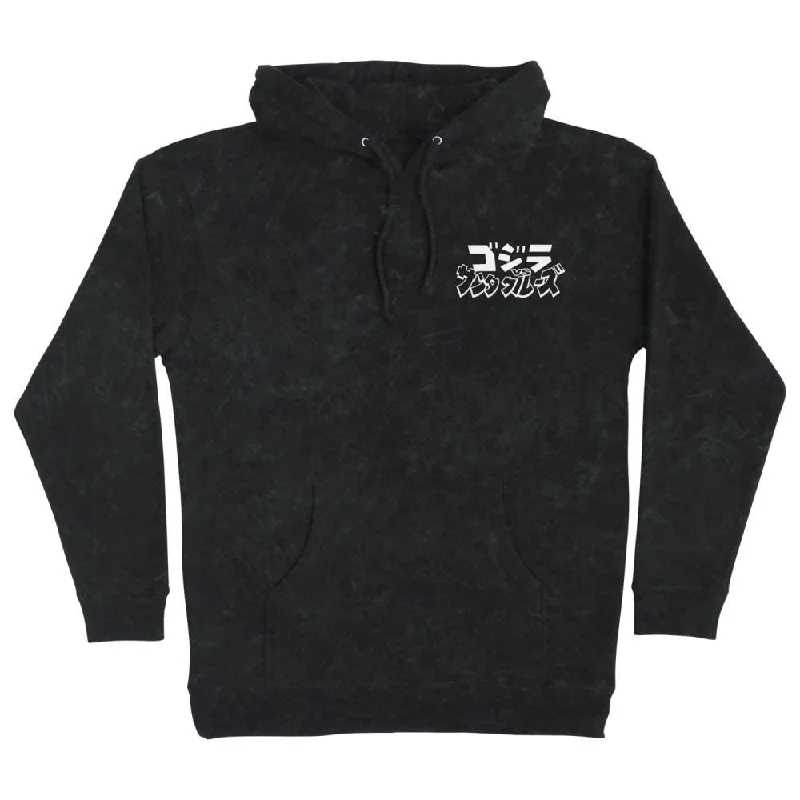 Santa Cruz Hoodie Godzilla Hand - Mineral Black Hoodie with Tie-Dye Psychedelic Retro Santa Cruz Hoodie Godzilla Hand - Mineral Black Hoodie with Tie-Dye Psychedelic Retro