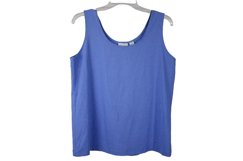 Chico's Blue Soft Smoothing Tank | 2 (L/12) boho tank top