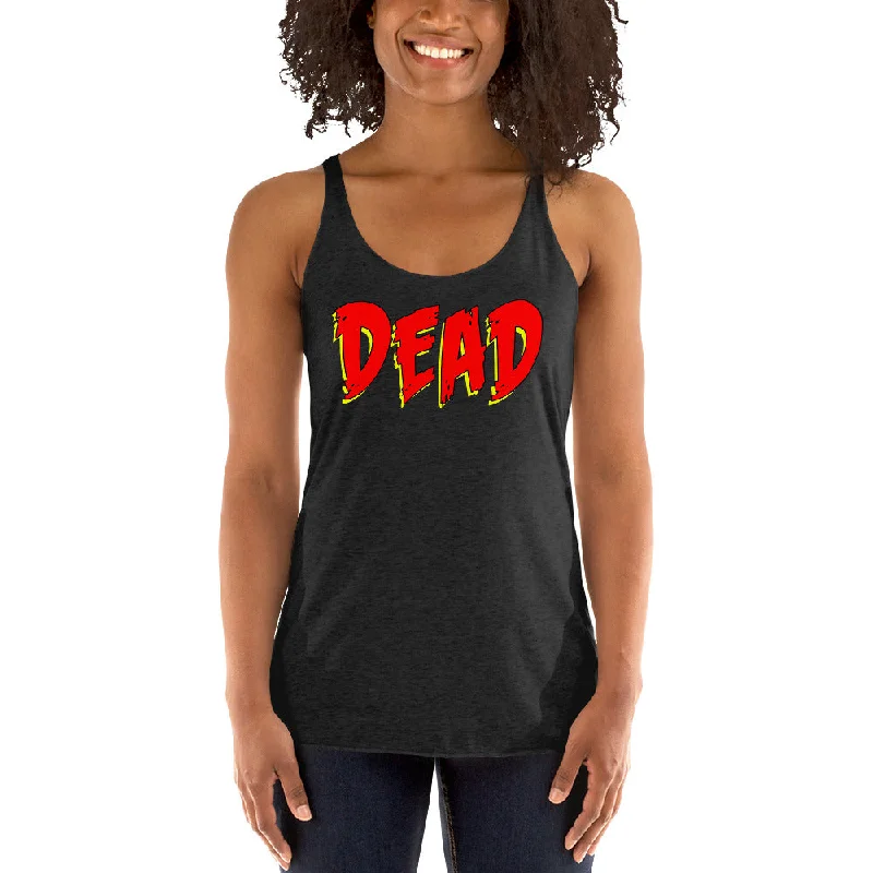 Dead Depressed Gothic Emo Style Women's Racerback Tank Top Shirt long tank top