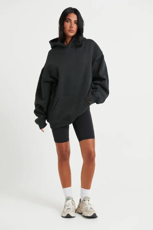 Unisex Roman Oversize Hoodie Black Hoodie with Magnetic Closure Innovative Modern