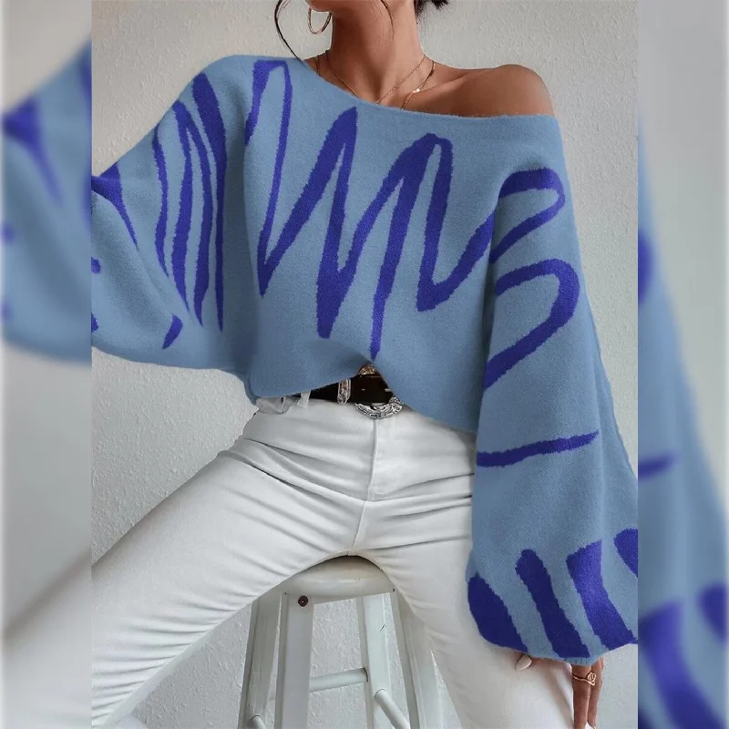 Women's Pullover Sweater Jumper Ribbed Knit Oversized Crew Neck Elbow Length Sleeve