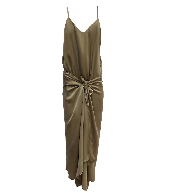 Square Dress In Antique Gold