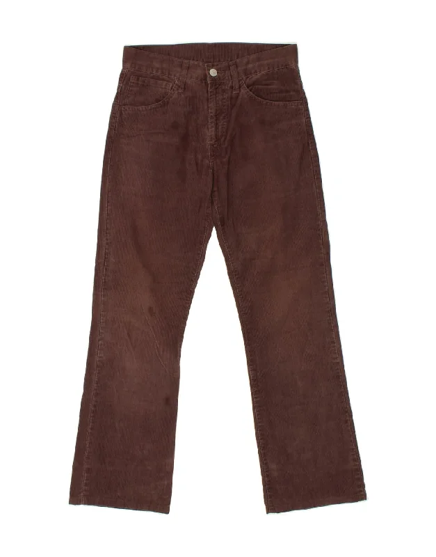 LEVI'S Womens Bootcut Corduroy Trousers W28 L28 Burgundy Trousers Seasonal Trendy