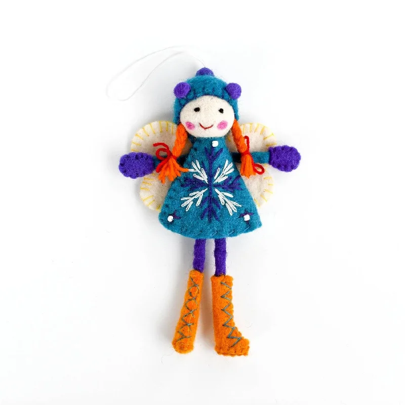 Tara Treasures Felt Fairy - Blue Dress Pretend & Imaginative Play Toys