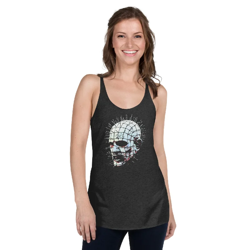 The Hell Priest Cenobite of Hellbound Heart Women's Racerback Tank Top Shirt relaxed fit tank The Hell Priest Cenobite of Hellbound Heart Women's Racerback Tank Top Shirt relaxed fit tank