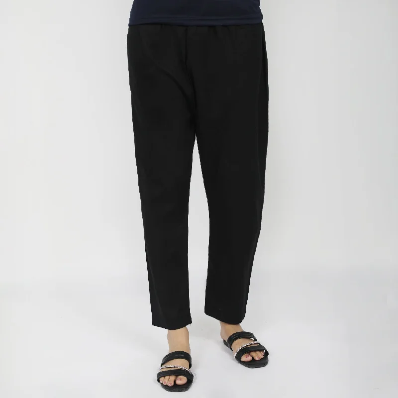 Women's Basic Trouser - Black Trousers Cargo Utility