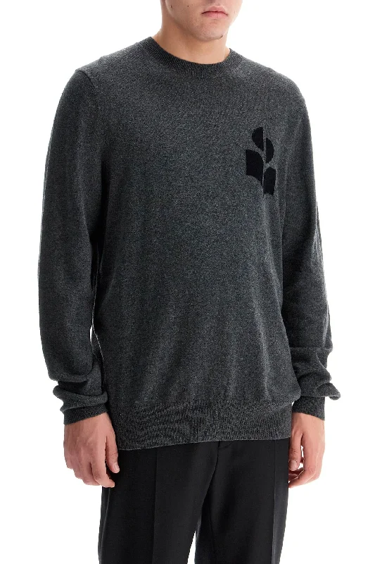Marant 'evans Cotton And Wool Pullover Open Neck Pullover