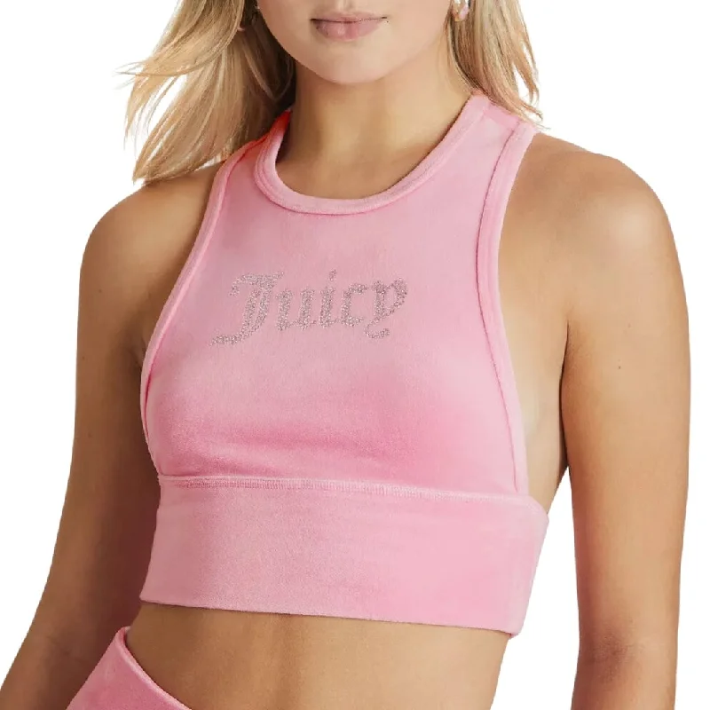 JUICY COUTURE - Cropped Velour Tank Top fashionable tank top