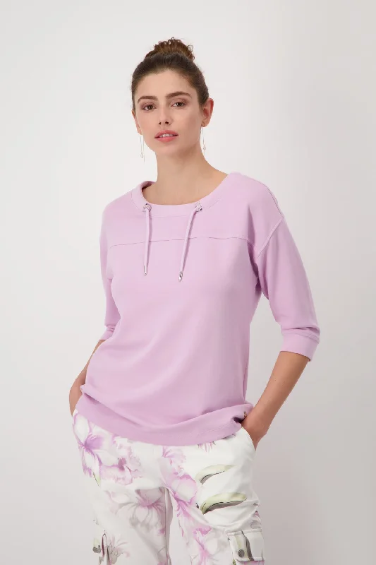 Sweatshirt, lavender rose Hoodie with Drop Shoulder Relaxed Streetwear