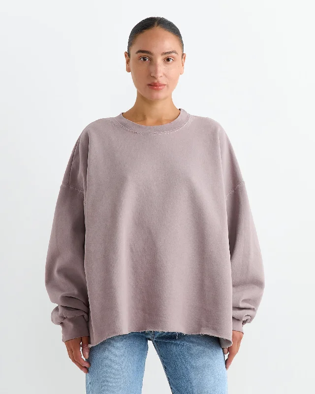 Fonder Sweatshirt in Mauve Hoodie with Toggle Buttons Decorative Unique