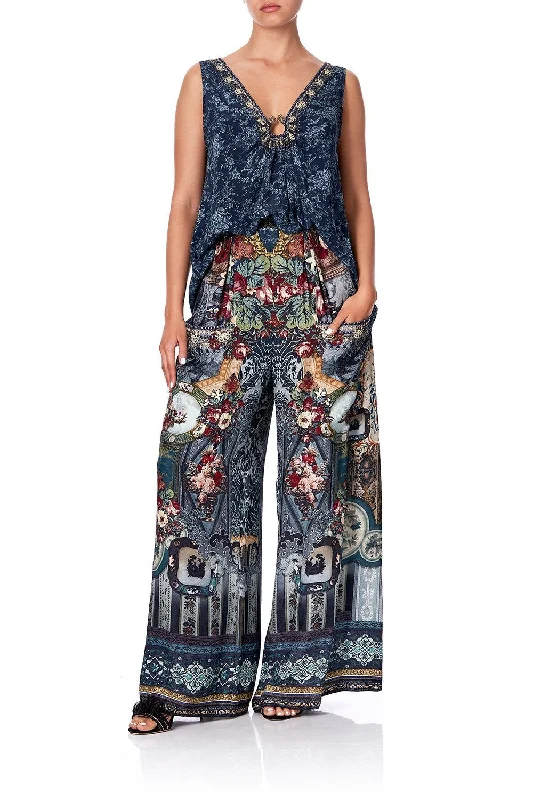 WIDE LEG TROUSER WITH FRONT POCKETS HOTEL BOHEME Trousers Fall Fleece