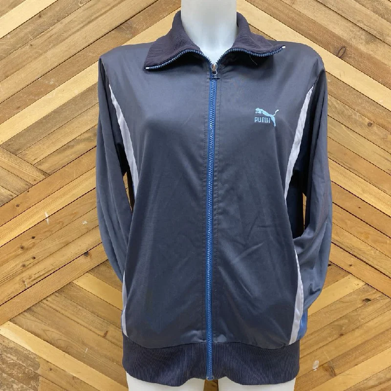 Puma - Women's Tracksuit Jacket - MSRP $60: Grey/Light Grey/Blue-women-MD Herringbone Jacket Houndstooth Jacket Plaid Jacket Puma - Women's Tracksuit Jacket - MSRP $60: Grey/Light Grey/Blue-women-MD Herringbone Jacket Houndstooth Jacket Plaid Jacket